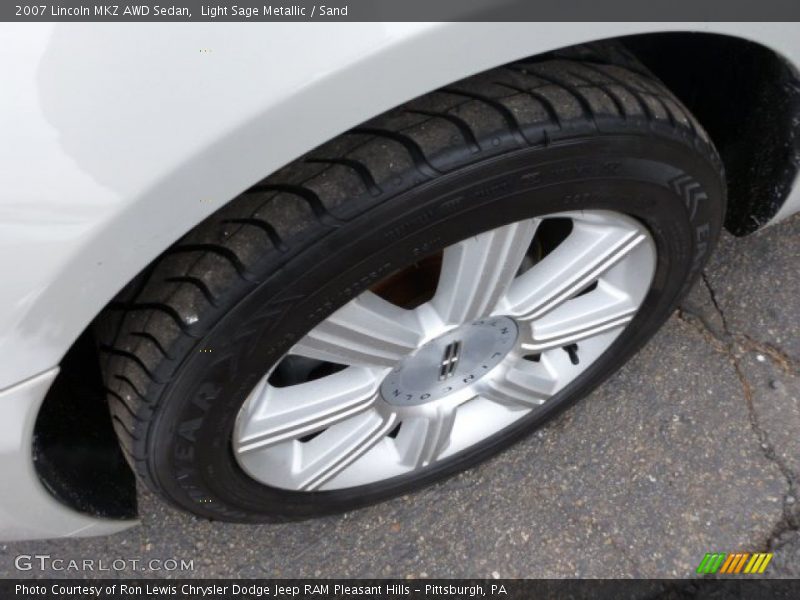 Light Sage Metallic / Sand 2007 Lincoln MKZ AWD Sedan