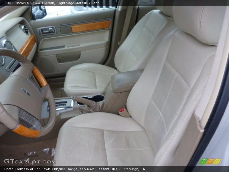 Light Sage Metallic / Sand 2007 Lincoln MKZ AWD Sedan