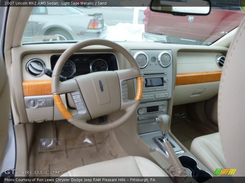 Light Sage Metallic / Sand 2007 Lincoln MKZ AWD Sedan