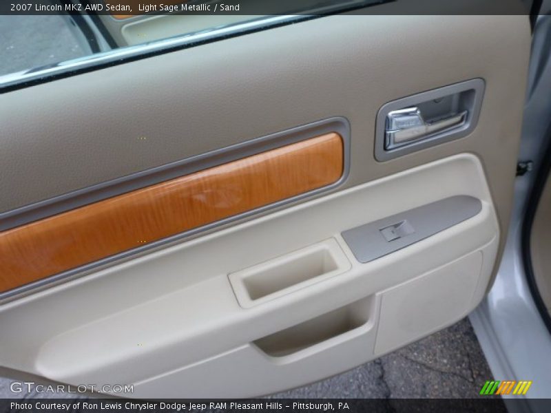 Light Sage Metallic / Sand 2007 Lincoln MKZ AWD Sedan