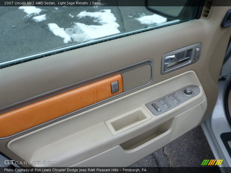 Light Sage Metallic / Sand 2007 Lincoln MKZ AWD Sedan
