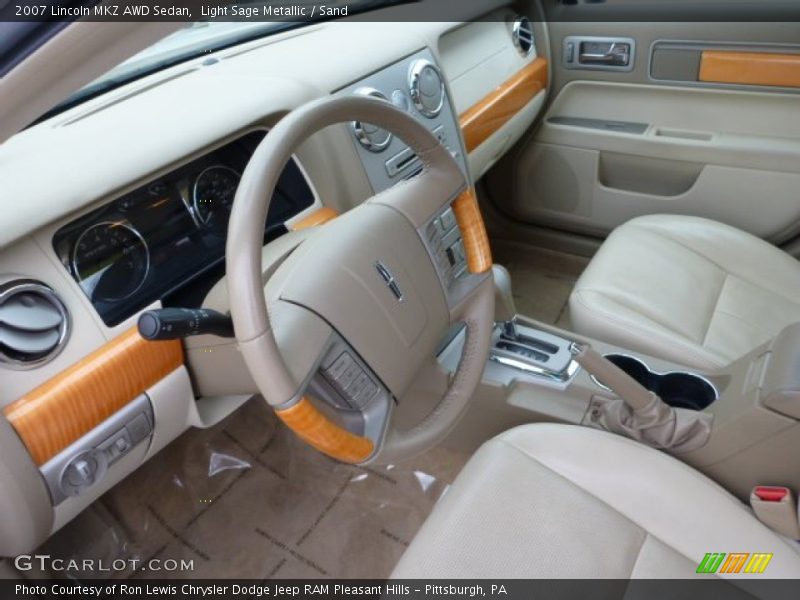 Light Sage Metallic / Sand 2007 Lincoln MKZ AWD Sedan