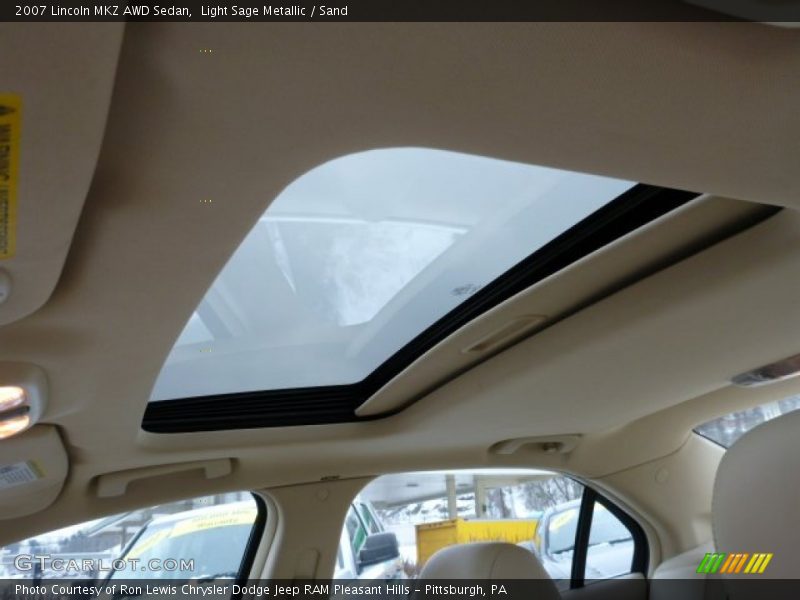 Light Sage Metallic / Sand 2007 Lincoln MKZ AWD Sedan