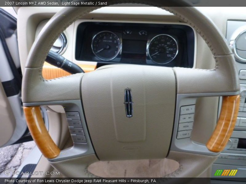 Light Sage Metallic / Sand 2007 Lincoln MKZ AWD Sedan