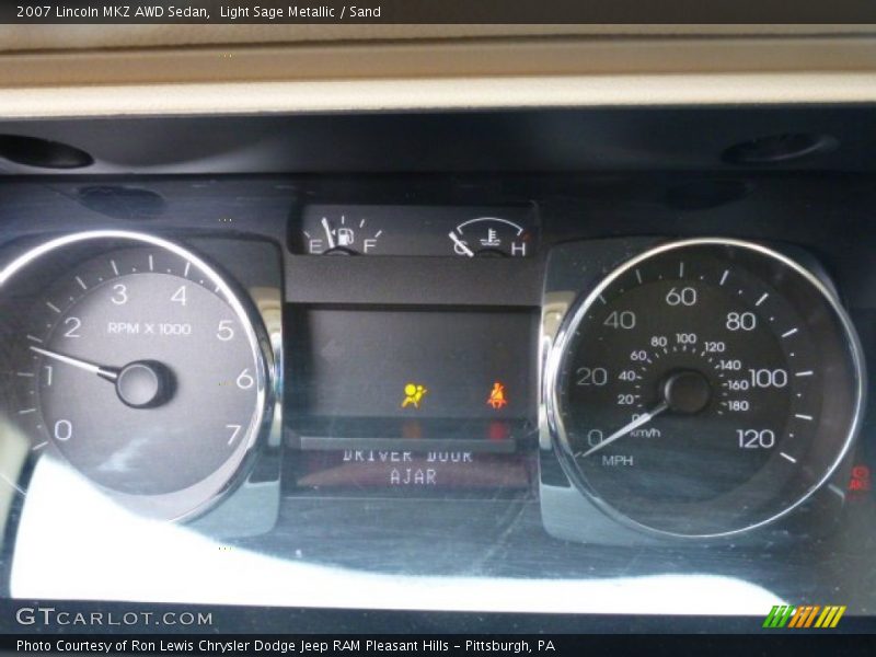 Light Sage Metallic / Sand 2007 Lincoln MKZ AWD Sedan