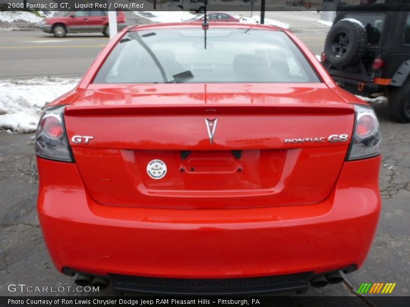 Liquid Red / Onyx/Red 2008 Pontiac G8 GT