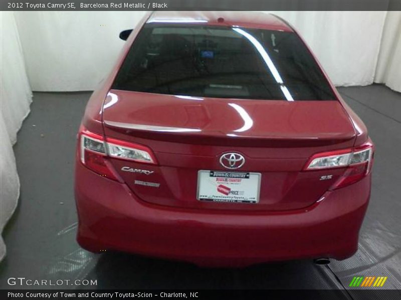 Barcelona Red Metallic / Black 2012 Toyota Camry SE