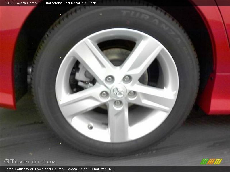 Barcelona Red Metallic / Black 2012 Toyota Camry SE