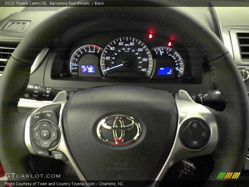 Barcelona Red Metallic / Black 2012 Toyota Camry SE
