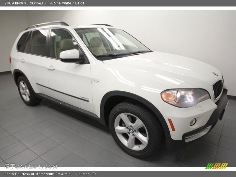Alpine White / Beige 2009 BMW X5 xDrive30i