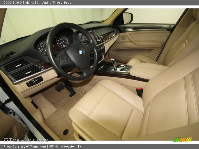 Alpine White / Beige 2009 BMW X5 xDrive30i