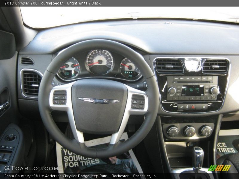 Bright White / Black 2013 Chrysler 200 Touring Sedan