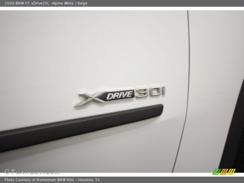 Alpine White / Beige 2009 BMW X5 xDrive30i
