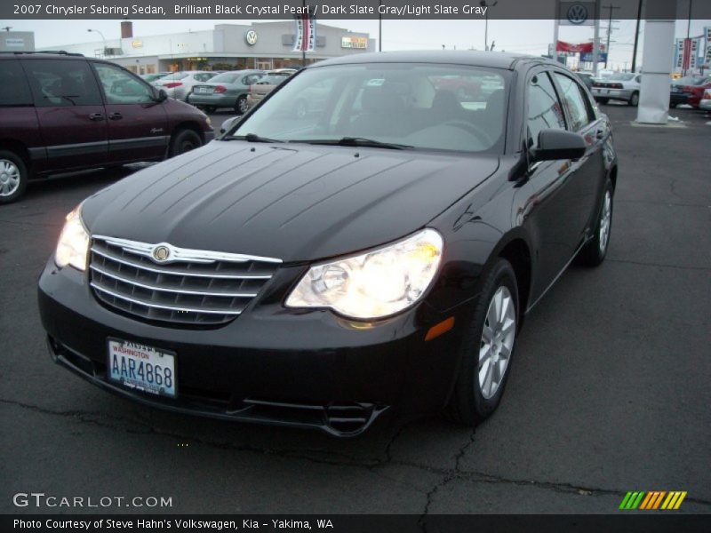 Brilliant Black Crystal Pearl / Dark Slate Gray/Light Slate Gray 2007 Chrysler Sebring Sedan