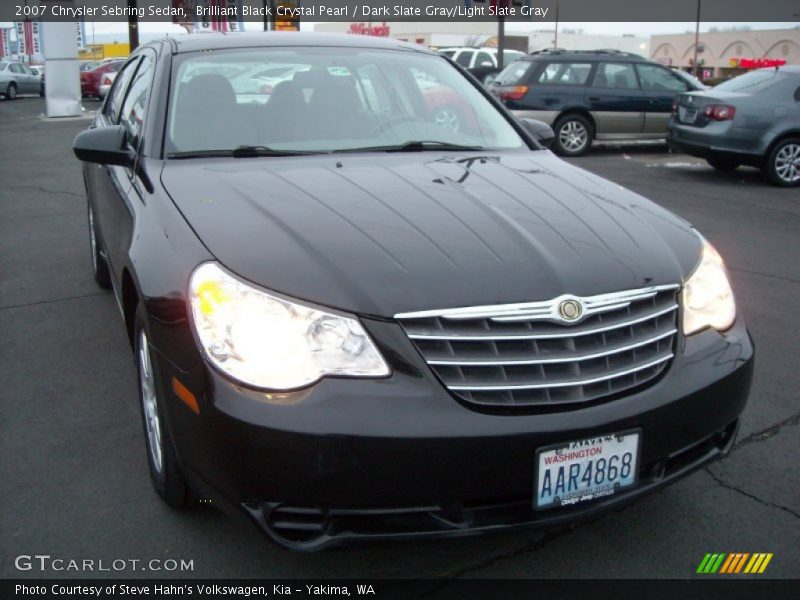 Brilliant Black Crystal Pearl / Dark Slate Gray/Light Slate Gray 2007 Chrysler Sebring Sedan
