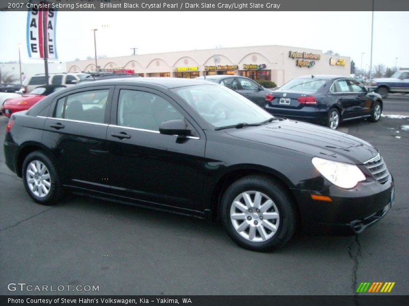 Brilliant Black Crystal Pearl / Dark Slate Gray/Light Slate Gray 2007 Chrysler Sebring Sedan