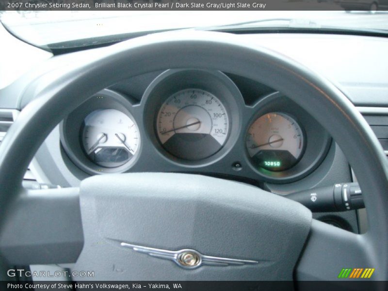 Brilliant Black Crystal Pearl / Dark Slate Gray/Light Slate Gray 2007 Chrysler Sebring Sedan