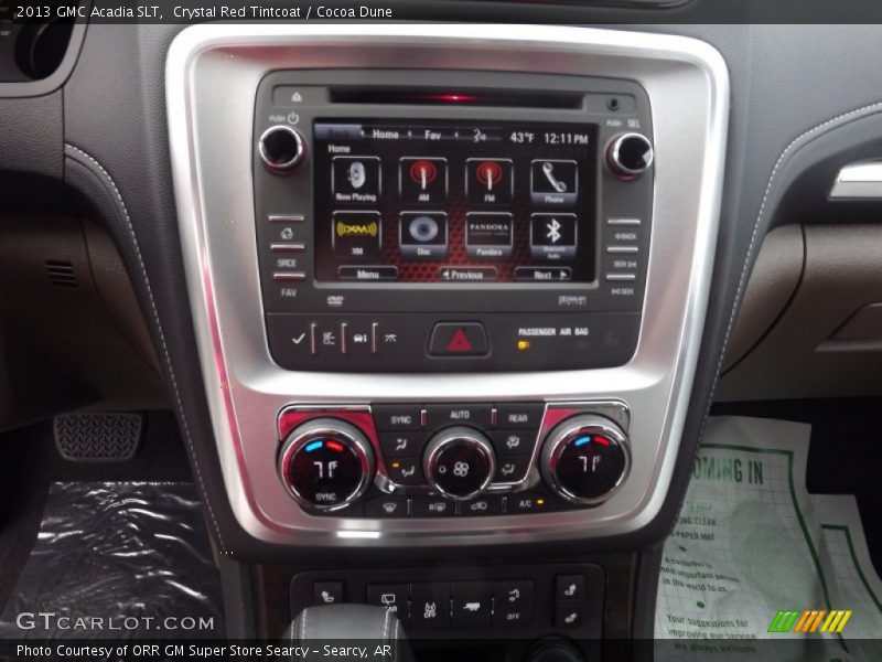 Controls of 2013 Acadia SLT