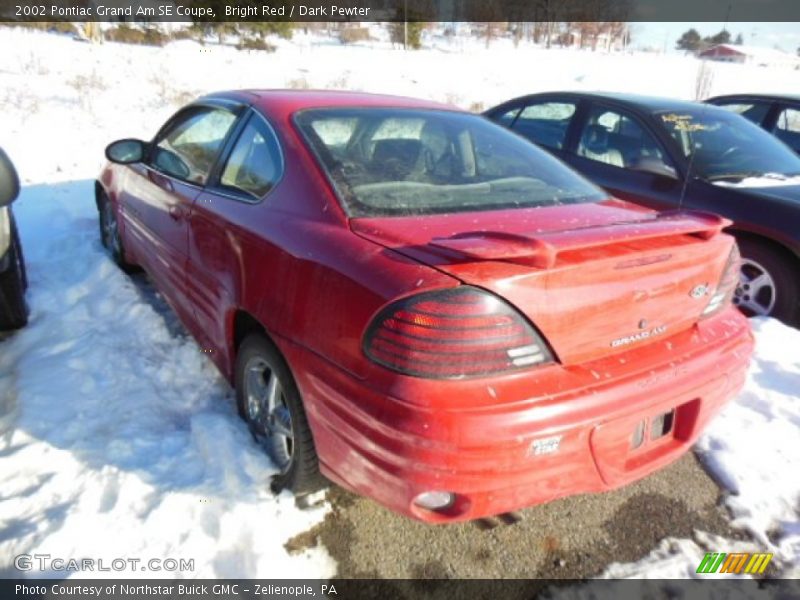 Bright Red / Dark Pewter 2002 Pontiac Grand Am SE Coupe