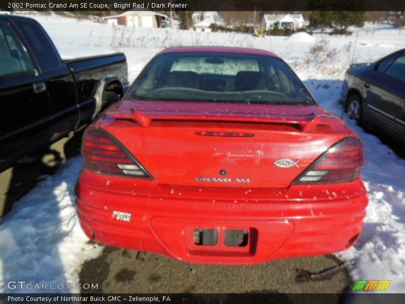 Bright Red / Dark Pewter 2002 Pontiac Grand Am SE Coupe