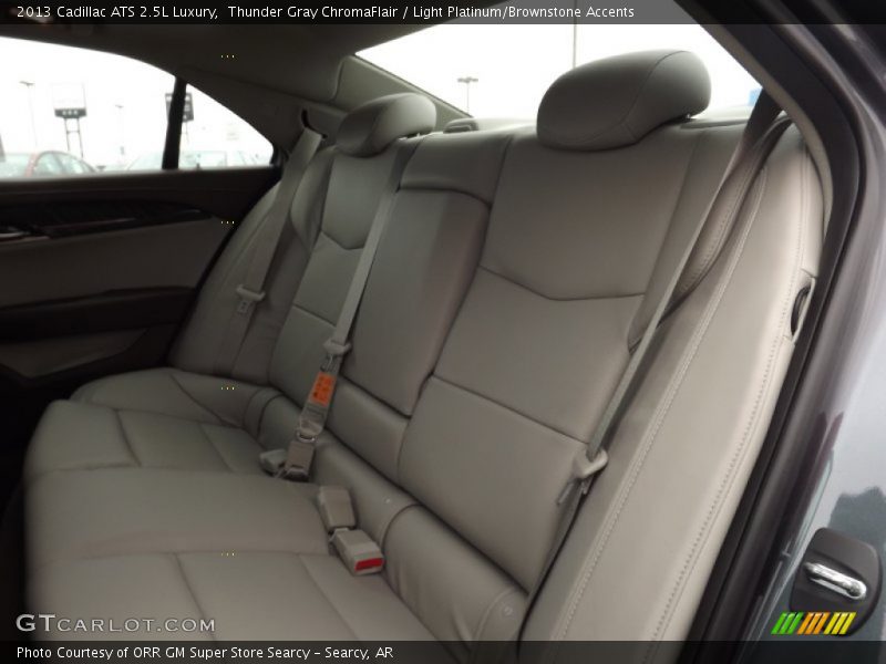Thunder Gray ChromaFlair / Light Platinum/Brownstone Accents 2013 Cadillac ATS 2.5L Luxury