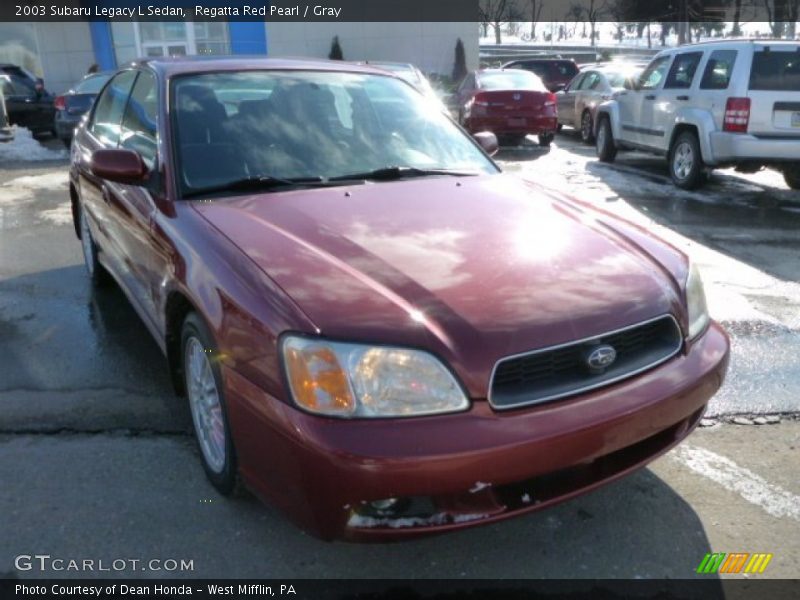Regatta Red Pearl / Gray 2003 Subaru Legacy L Sedan