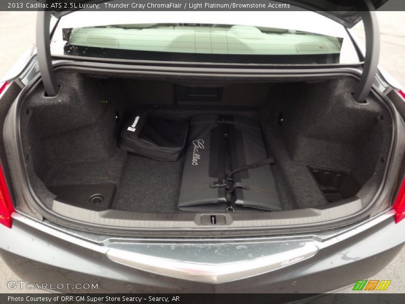 Thunder Gray ChromaFlair / Light Platinum/Brownstone Accents 2013 Cadillac ATS 2.5L Luxury