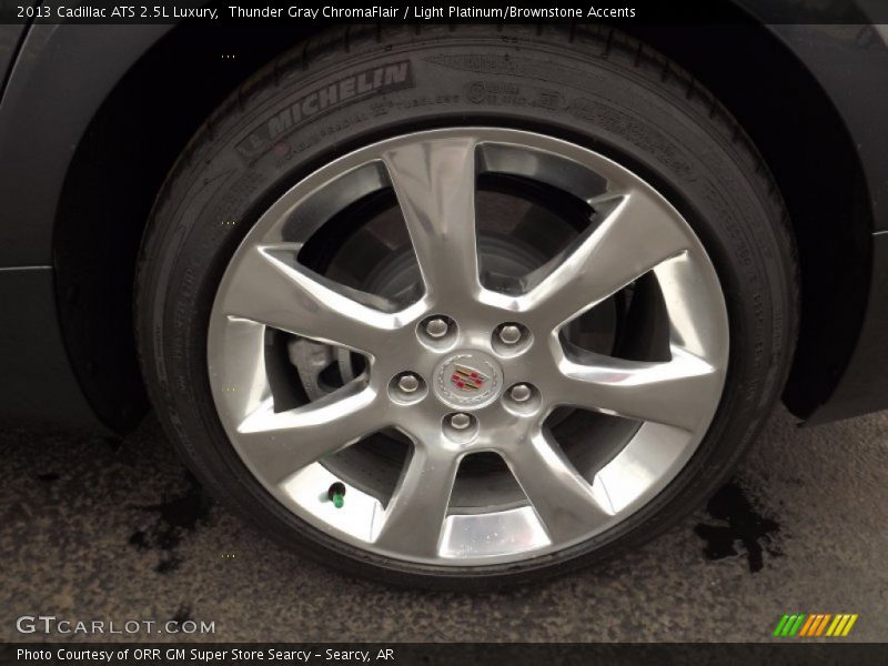 Thunder Gray ChromaFlair / Light Platinum/Brownstone Accents 2013 Cadillac ATS 2.5L Luxury