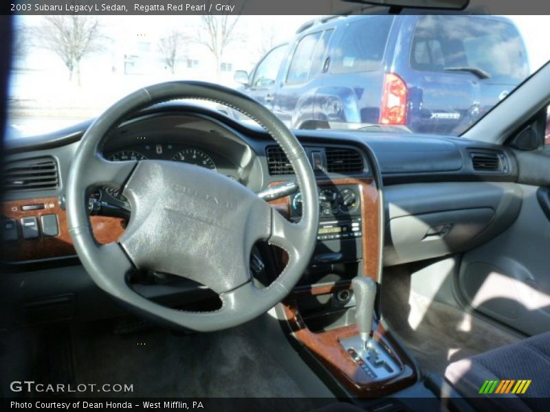 Regatta Red Pearl / Gray 2003 Subaru Legacy L Sedan
