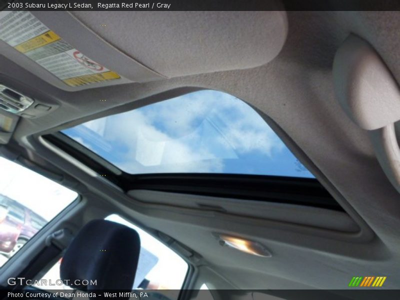 Regatta Red Pearl / Gray 2003 Subaru Legacy L Sedan