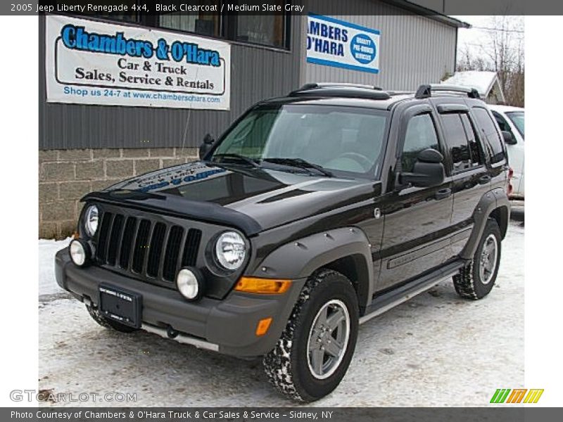 Black Clearcoat / Medium Slate Gray 2005 Jeep Liberty Renegade 4x4