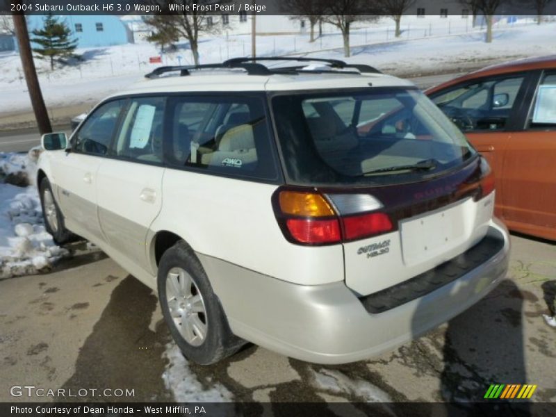 White Frost Pearl / Beige 2004 Subaru Outback H6 3.0 Wagon