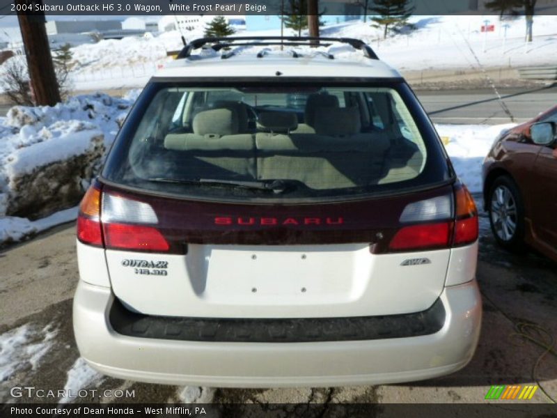 White Frost Pearl / Beige 2004 Subaru Outback H6 3.0 Wagon