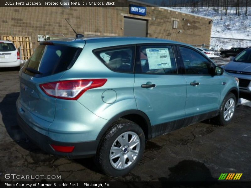 Frosted Glass Metallic / Charcoal Black 2013 Ford Escape S