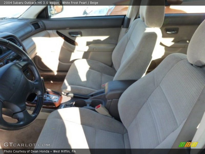 White Frost Pearl / Beige 2004 Subaru Outback H6 3.0 Wagon