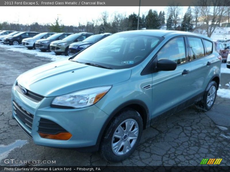 Frosted Glass Metallic / Charcoal Black 2013 Ford Escape S