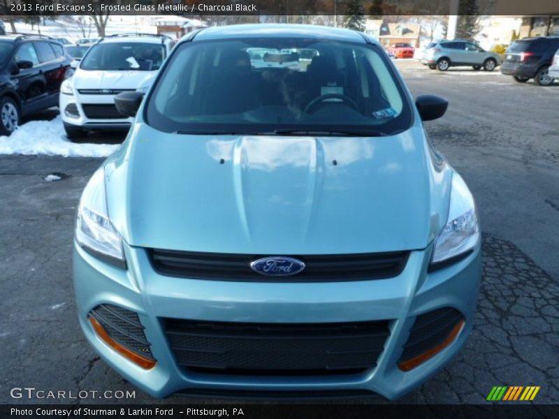 Frosted Glass Metallic / Charcoal Black 2013 Ford Escape S