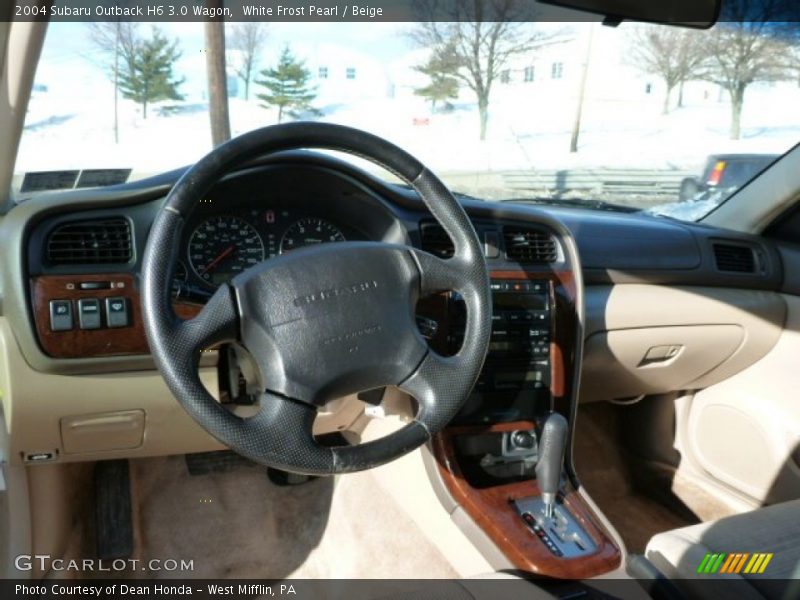 White Frost Pearl / Beige 2004 Subaru Outback H6 3.0 Wagon