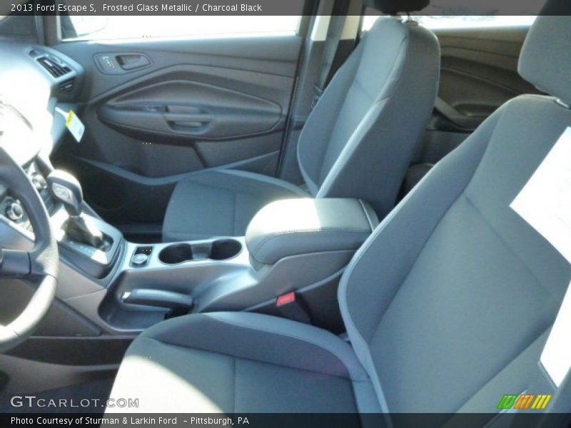 Frosted Glass Metallic / Charcoal Black 2013 Ford Escape S