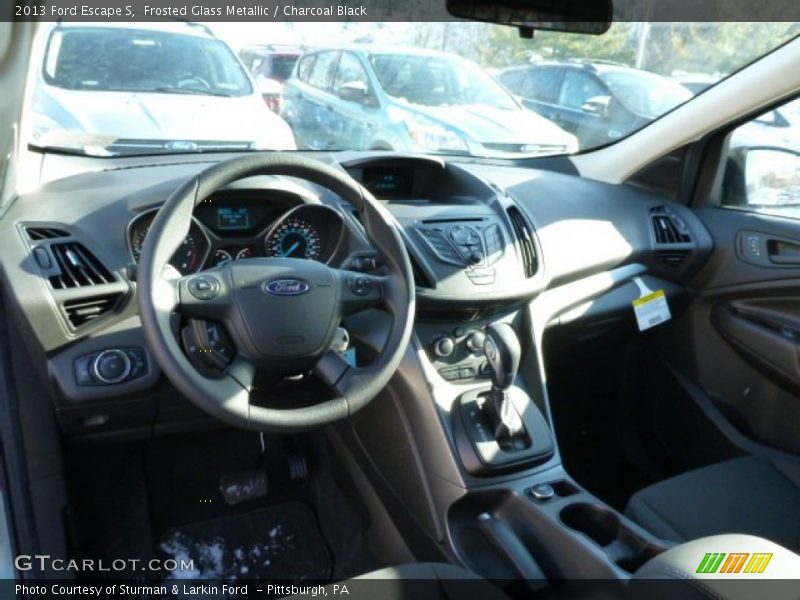 Frosted Glass Metallic / Charcoal Black 2013 Ford Escape S