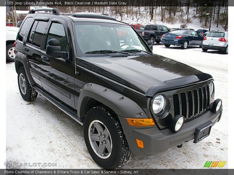 Black Clearcoat / Medium Slate Gray 2005 Jeep Liberty Renegade 4x4