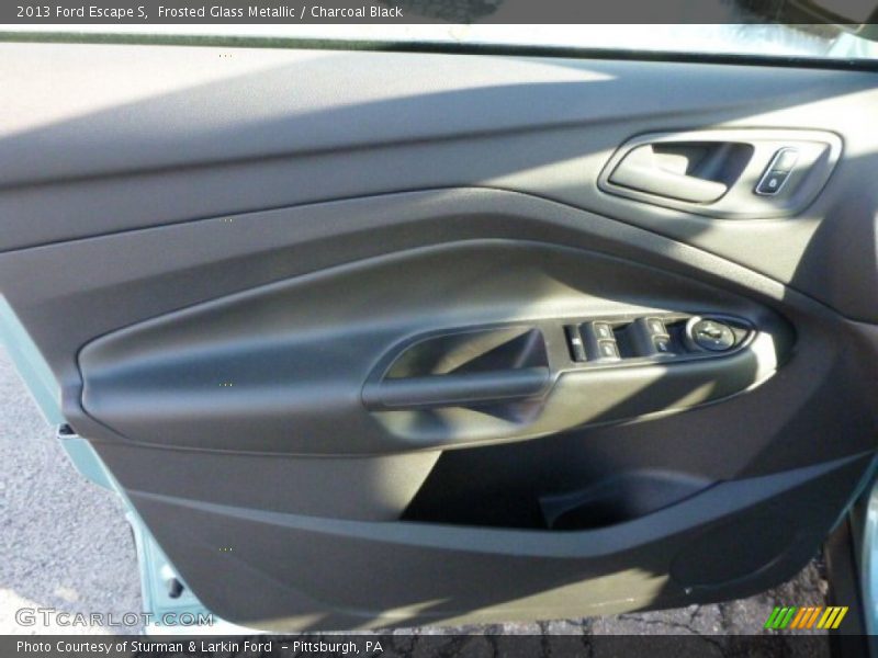Frosted Glass Metallic / Charcoal Black 2013 Ford Escape S