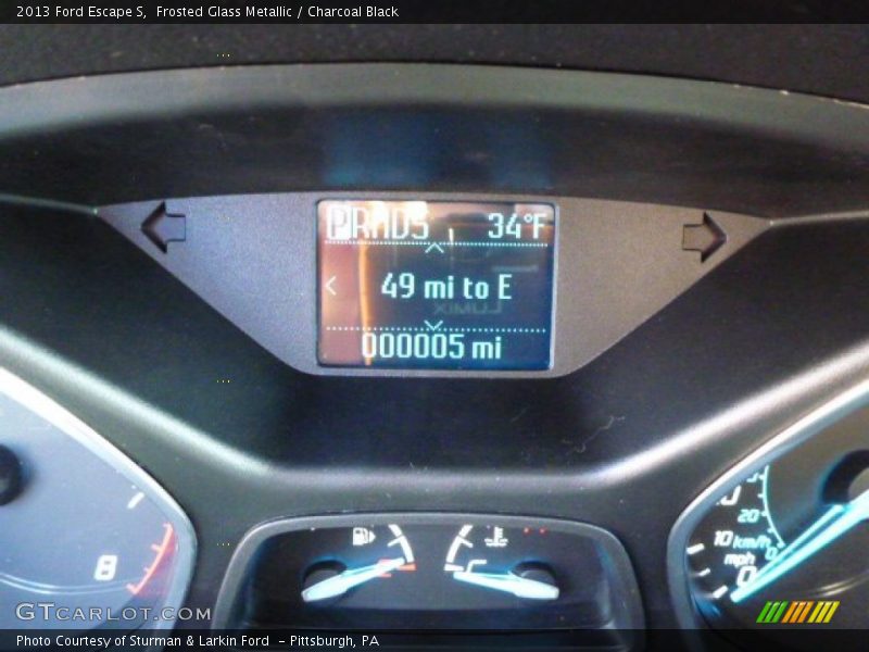 Frosted Glass Metallic / Charcoal Black 2013 Ford Escape S