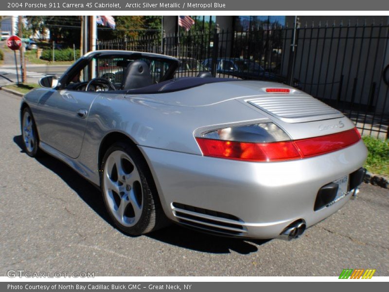 Arctic Silver Metallic / Metropol Blue 2004 Porsche 911 Carrera 4S Cabriolet