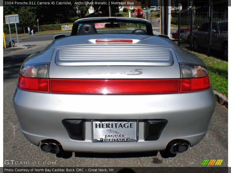Arctic Silver Metallic / Metropol Blue 2004 Porsche 911 Carrera 4S Cabriolet