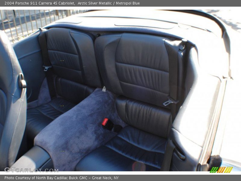 Arctic Silver Metallic / Metropol Blue 2004 Porsche 911 Carrera 4S Cabriolet