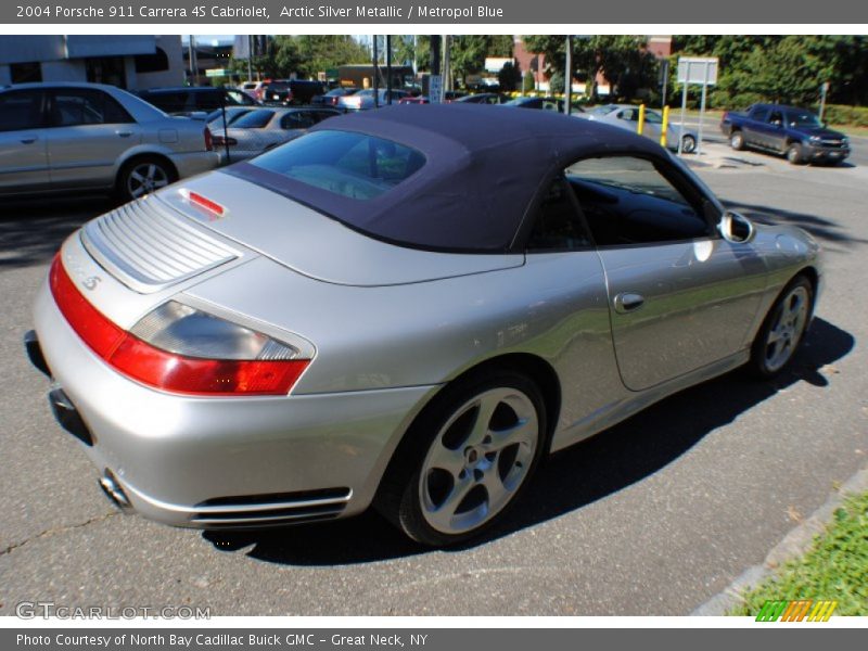 Arctic Silver Metallic / Metropol Blue 2004 Porsche 911 Carrera 4S Cabriolet