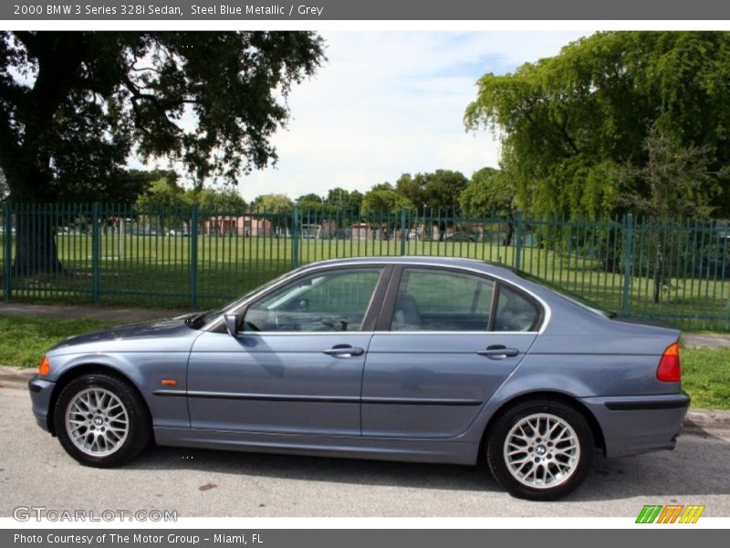Steel Blue Metallic / Grey 2000 BMW 3 Series 328i Sedan