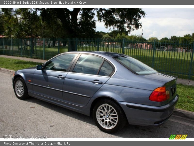 Steel Blue Metallic / Grey 2000 BMW 3 Series 328i Sedan