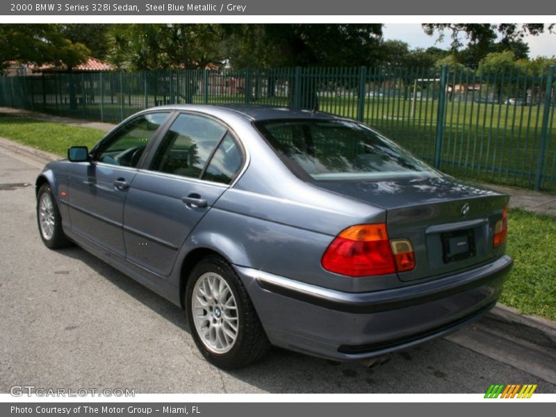 Steel Blue Metallic / Grey 2000 BMW 3 Series 328i Sedan